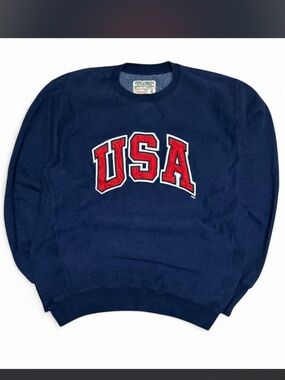 USA Graphic Crewneck Sweater - Navy